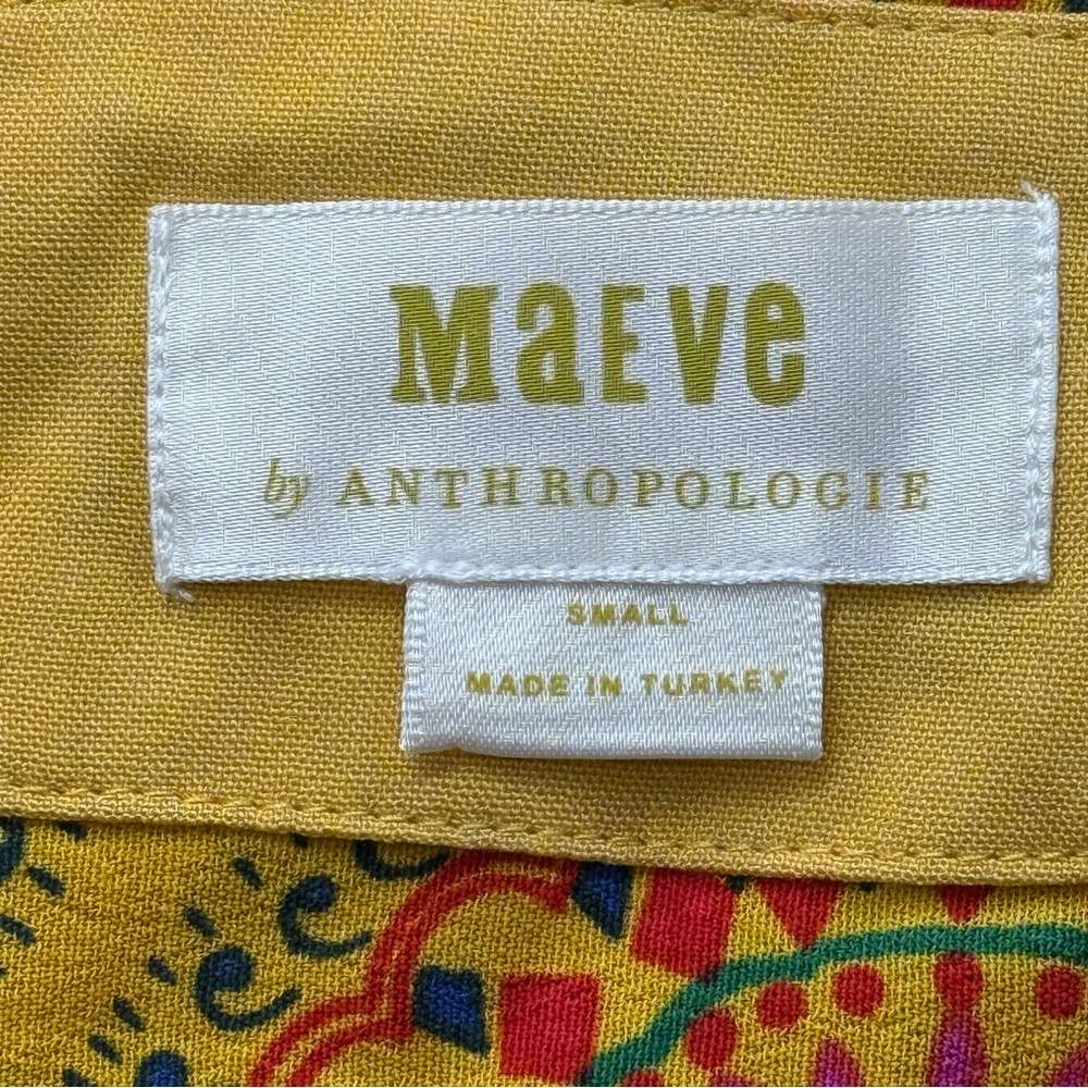 Maeve Yellow Paisley Tie-Waist Blouse - Picture 2 of 11